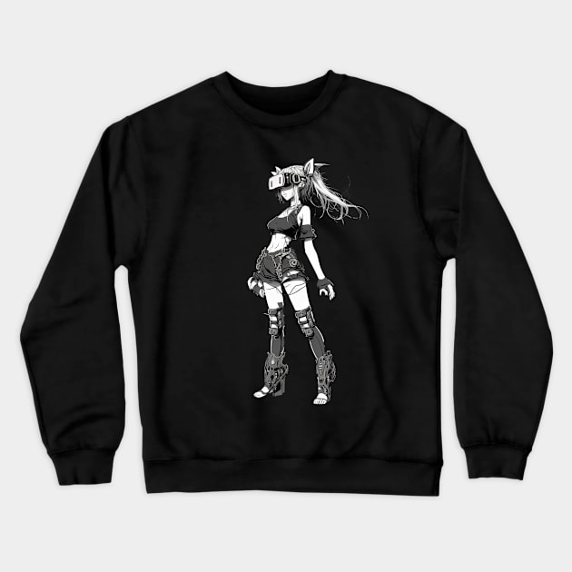 Cyberpunk girl Crewneck Sweatshirt by feel.digital